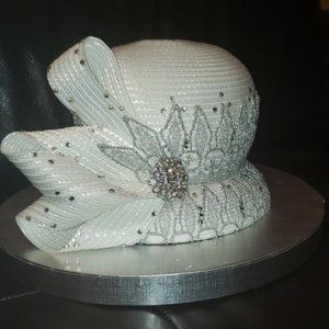 Vintage 1950's Cloche Hat Designed with Swarovsky